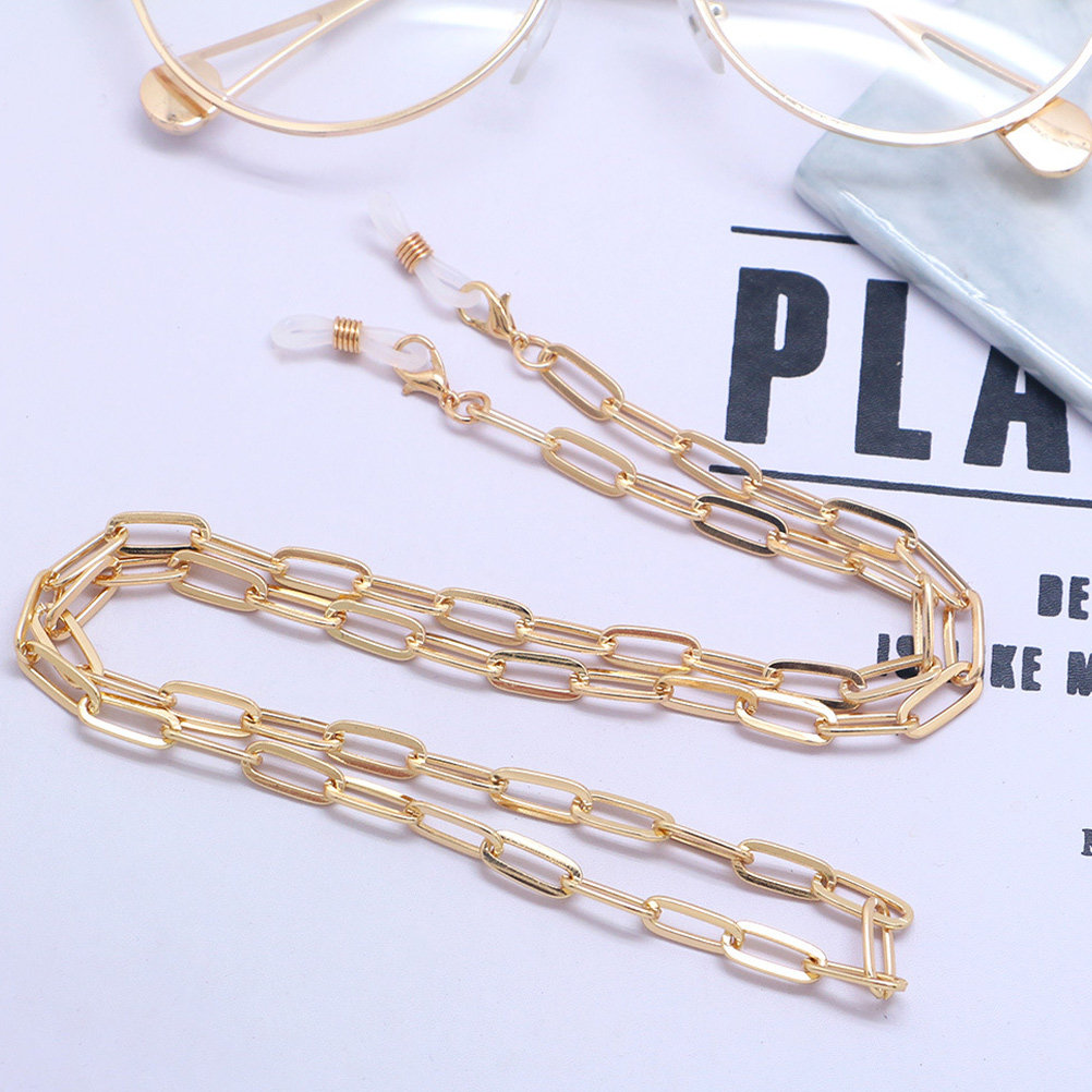 Gold Paperclip Link Glasses Ch - Mask Chain Holder recension och pris