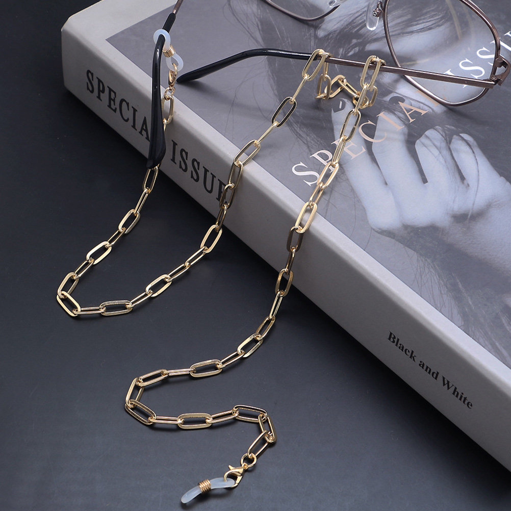 Gold Paperclip Link Glasses Ch - Mask Chain Holder recension och pris